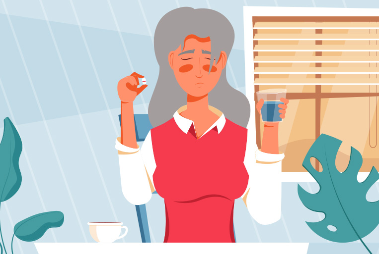 An aging woman