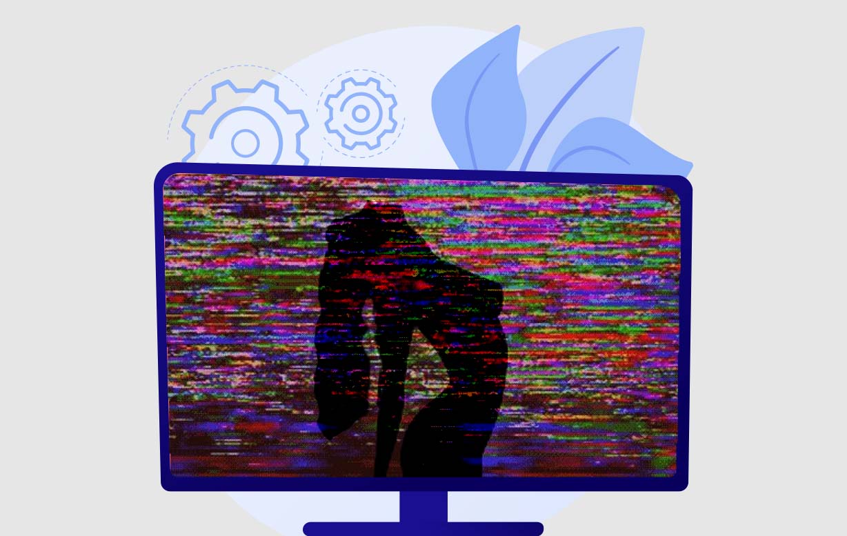 Blurred out porn